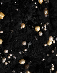 Dolce & Gabbana Black Viscose Pearl Embellishment Shift Dress