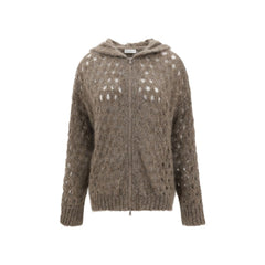 Brunello Cucinelli Perforated wool Cardigan
