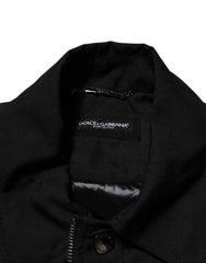 Dolce & Gabbana Black Patch Pocket Full Zip Bomber Jacket