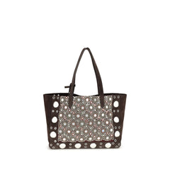 Valentino Garavani Brown Calf Leather Bos Taurus Shoulder Bag