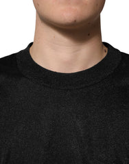 Dolce & Gabbana Black Polyester Pullover Sweatshirt Sweater