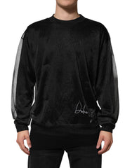 Dolce & Gabbana Black Polyester Pullover Sweatshirt Sweater