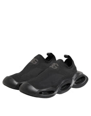 Dolce & Gabbana Black Slip On Wave Low Top Men Sneaker Shoes