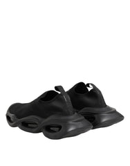 Dolce & Gabbana Black Slip On Wave Low Top Men Sneaker Shoes