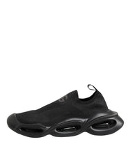 Dolce & Gabbana Black Slip On Wave Low Top Men Sneaker Shoes