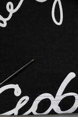 Dolce & Gabbana Black Logo Print Cotton Crew Neck  T-shirt