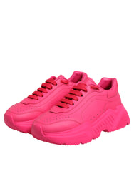 Dolce & Gabbana Pink Leather Daymaster Low Top Sneakers Shoes