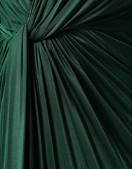 Dolce & Gabbana Dark Green Viscose Long Sleeve Midi Dress