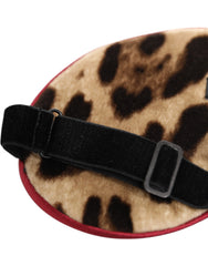 Dolce & Gabbana Brown Leopard Print Silk Women Accessory Sleep Eye Mask