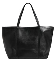 Dolce & Gabbana Black Leather Miss Escape Shopping Tote Women Borse Bag
