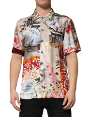 Dolce & Gabbana Multicolor Shell Print Hawaii Casual Shirt