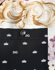 Dolce & Gabbana Multicolor Printed Button Down Casual Shirt