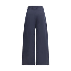 Ella Blue Cotton Casual Pants