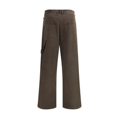Ella Brown Cotton Casual Pants