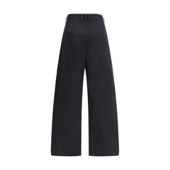 Ella Black Cotton Casual Pants