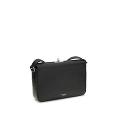 Dolce & Gabbana Black Calf Leather Bos Taurus Shoulder Bag