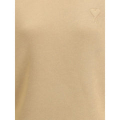 Ami Paris Beige Cotton Sweatshirt
