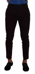 Dolce & Gabbana Bordeaux Cotton Stretch Skinny Trouser