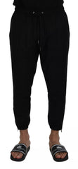 Dolce & Gabbana Black Jogger Wool Jogging Trouser