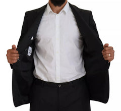 Dolce & Gabbana Melange Grey Wool 2 Piece MARTINI Suit