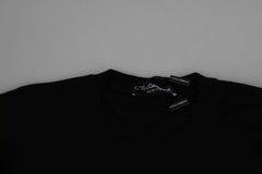 Dolce & Gabbana Black Cashmere Crewneck Pullover Sweater