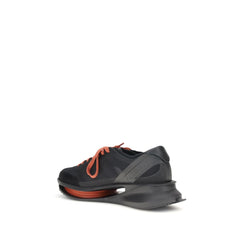 Y-3 Black Leather Athletic Sneakers