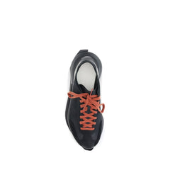 Y-3 Black Leather Athletic Sneakers