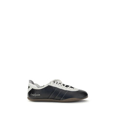 Y-3 Black Calf Leather Bos Taurus Low Top Sneakers