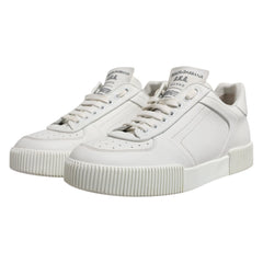 Dolce & Gabbana White Miami Leather Low Top Men Sneakers Shoes