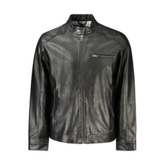 Guess Jeans Black Polyethylene Men Jacket