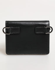 Dolce & Gabbana Black Leather DG Logo Bifold Card Holder Men Borse Wallet