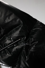 Dolce & Gabbana Black Logo Full Zip Hooded Quilted Jacket