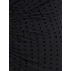 Alessandra Rich Polka-dot one-shoulder Dress