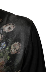 Dolce & Gabbana Black Cashmere Cherub Print Baroque Sweater