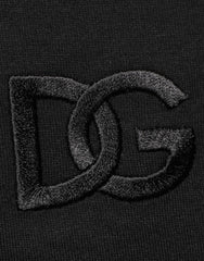 Dolce & Gabbana Black Cotton Embroidered DG Logo Pocket T-shirt