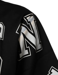 Dolce & Gabbana Black Cotton Letter Print Short Sleeve T-shirt