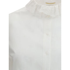 Saint Laurent White Cotton Dress Shirt
