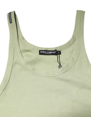 Dolce & Gabbana Light Green Tank Sleeveless Men Men T-shirt