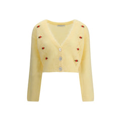Alessandra Rich Yellow Mohair Cardigan