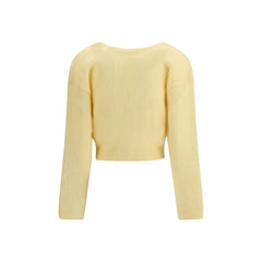 Alessandra Rich Yellow Mohair Cardigan