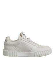 Dolce & Gabbana White Miami Leather Low Top Sneakers Shoes