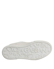 Dolce & Gabbana White Miami Leather Low Top Sneakers Shoes