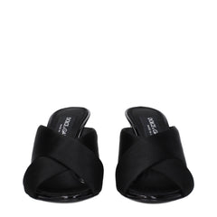Dolce & Gabbana Black Satin Stiletto Heel Sandals