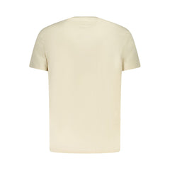 Tommy Hilfiger Beige Cotton Men T-Shirt