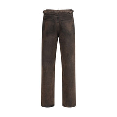 Haikure Brown Cotton Relaxed Fit Jeans