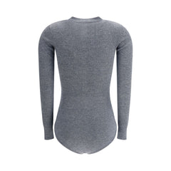 Self-Portrait Long-sleeved wool Bodysuit