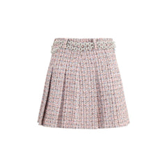 Self-Portrait Crystal Belted Miniskirt