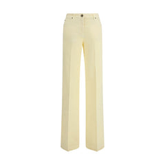 Etro Yellow Cotton Straight-Leg Jeans