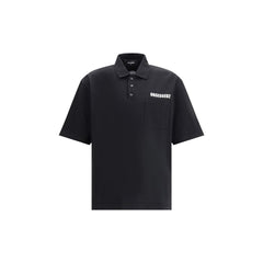Dsquared² Black Cotton Polo Shirt