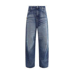 PDF Channel Blue Cotton Relaxed Fit Jeans